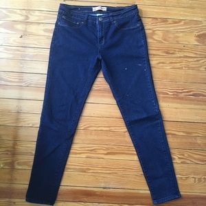 I.Q. & Company solid blue mid-rise jeans size 8